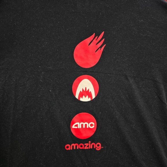 AMC Men Shirt 2XL Black Logo Theatres Movie Graphic Short Sleeve Crew Neck Tee - Picture 6 of 9